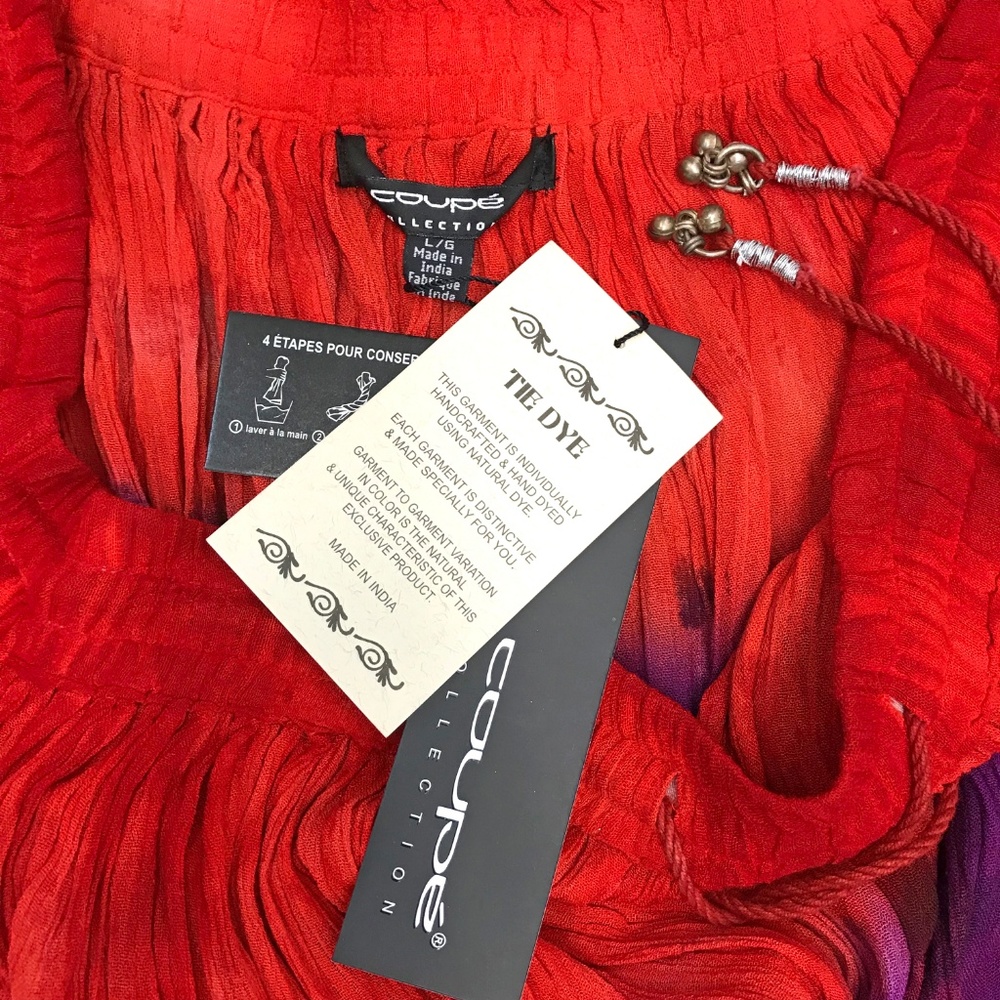 Coupe NWT Boho Tie Dye Gypsy Maxi Skirt L XL - Picture 3 of 6